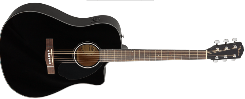 Guitarra Electroacustica Fender CD-60SCE Dreadnought, Walnut Fingerboard, Black 0970113006 - The Music Site
