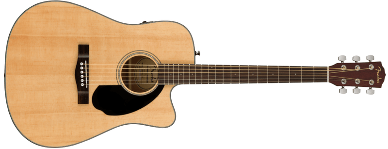Guitarra Electroacustica Fender CD-60SCE Dreadnought, Walnut Fingerboard, Natural 0970113021 - The Music Site