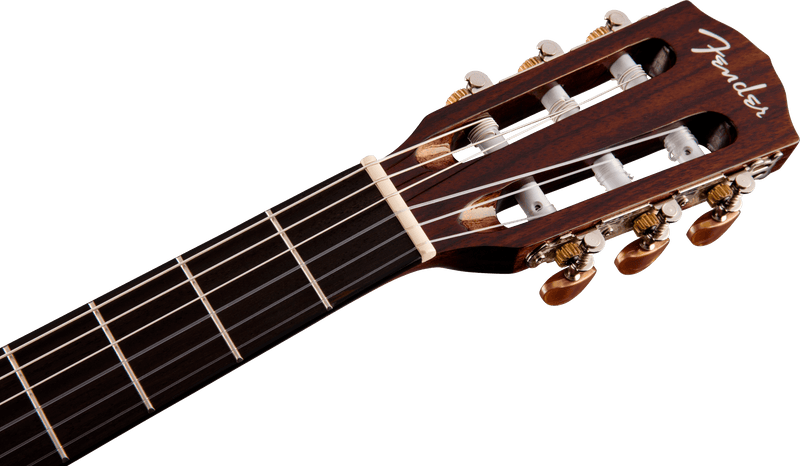 Guitarra Electroacustica Fender CN-140SCE Nylon Thinline, diapasón de nogal, natural con estuche 0970264321 - The Music Site