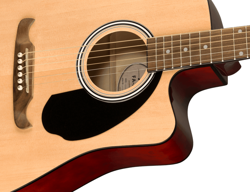 Guitarra Electroacustica Fender FA-125CE, diapasón de nogal, natural 0971113221 - The Music Site