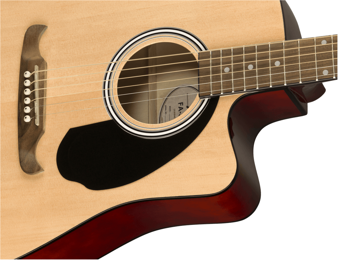 Guitarra Electroacustica Fender FA-125CE Dreadnought, Walnut Fingerboard, Natural 0971113521 - The Music Site