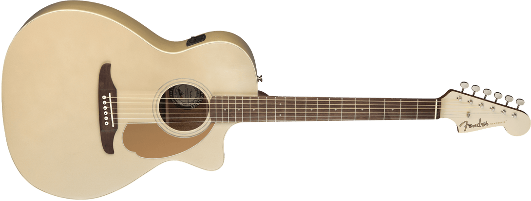 Guitarra Electroacustica Fender Newporter player diapasón de nogal, champán 0970743044 - The Music Site