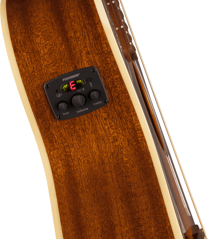 Guitarra Electroacustica Fender Newporter Player, diapasón de nogal, Sunburst 0970743003 - The Music Site