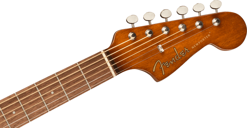 Guitarra Electroacustica Fender Newporter Player, diapasón de nogal, Sunburst 0970743003 - The Music Site