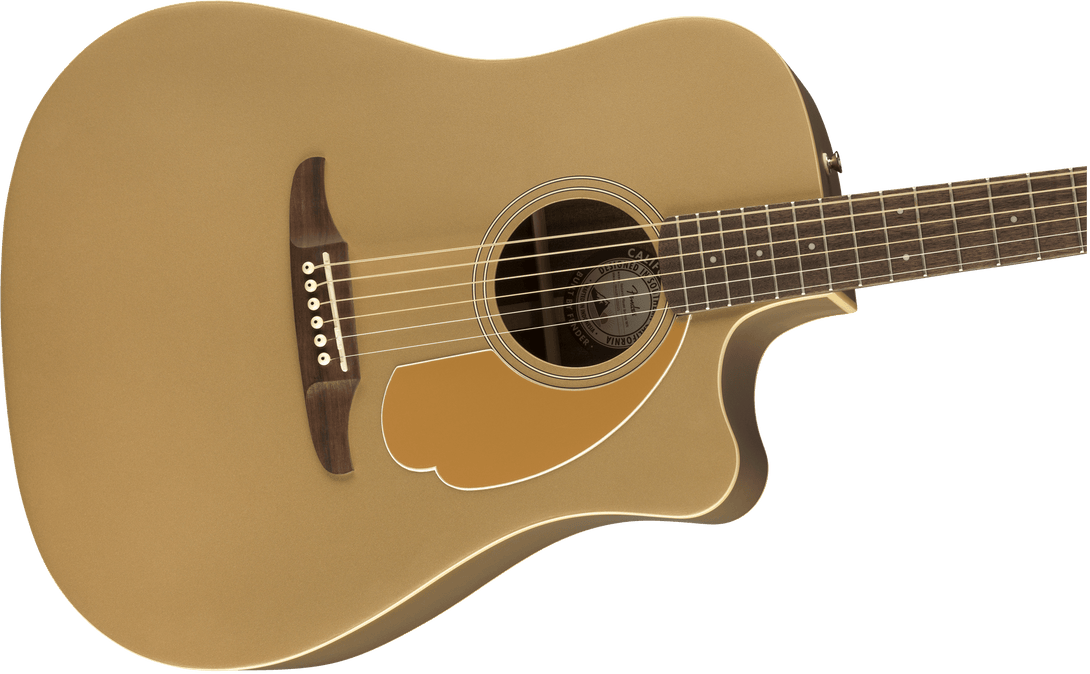 Guitarra Electroacustica Fender Redondo Player, diapasón de nogal, bronce satinado 0970713553 - The Music Site