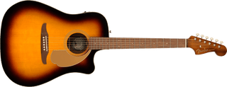 Guitarra Electroacustica Fender Redondo Player, diapasón de nogal, Sunburst 0970713003 - The Music Site