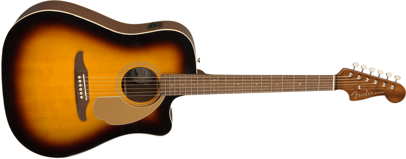 Guitarra Electroacustica Fender Redondo Player, diapasón de nogal, Sunburst 0970713003 - The Music Site