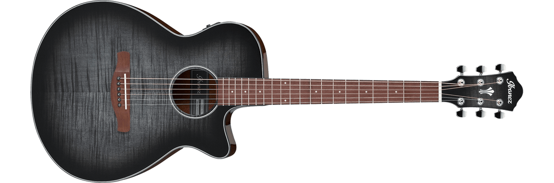 Guitarra Electroacustica Ibanez Aeg70-Transparent Charcoal Burst High Gloss - The Music Site