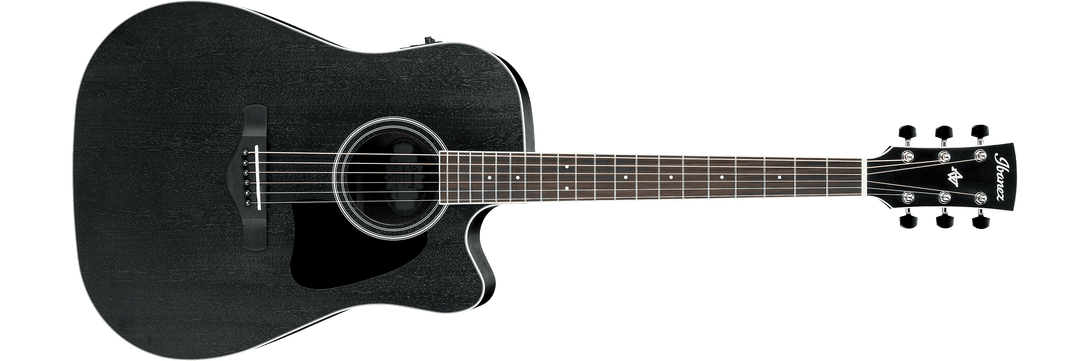 Guitarra Electroacustica Ibanez Art Wood Aw84Ce-Weathered Black Open Pore - The Music Site