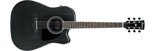 Guitarra Electroacustica Ibanez Art Wood Aw84Ce-Weathered Black Open Pore - The Music Site