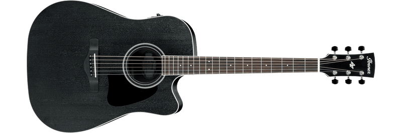 Guitarra Electroacustica Ibanez Art Wood Aw84Ce-Weathered Black Open Pore - The Music Site