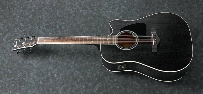 Guitarra Electroacustica Ibanez Art Wood Aw84Ce-Weathered Black Open Pore - The Music Site
