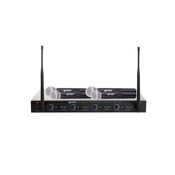 Microfono Gemini Uhf-04M-S1234 Inalambrico 4 Canal - The Music Site