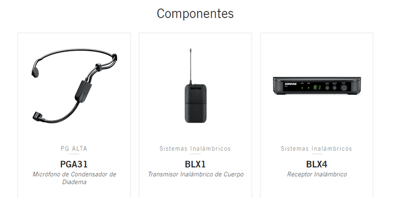 Microfono Shure Inalambrico Blx14/P31-M15 - The Music Site