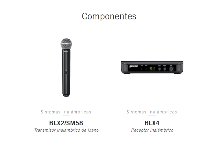 Microfono Shure Inalambrico Blx24/Pg58 M15 - The Music Site
