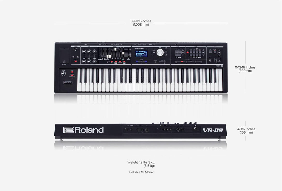 Piano Digital Roland Vr-09-B - The Music Site