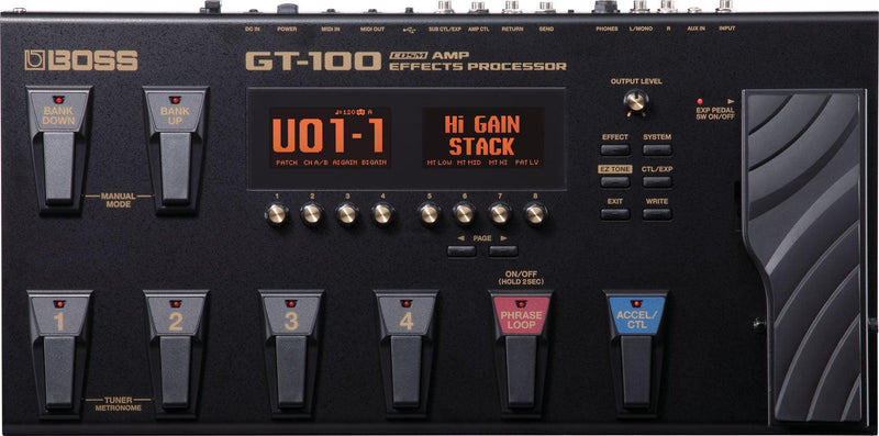 Procesador De Efectos Boss Guitarra Electrica Gt-100 - The Music Site
