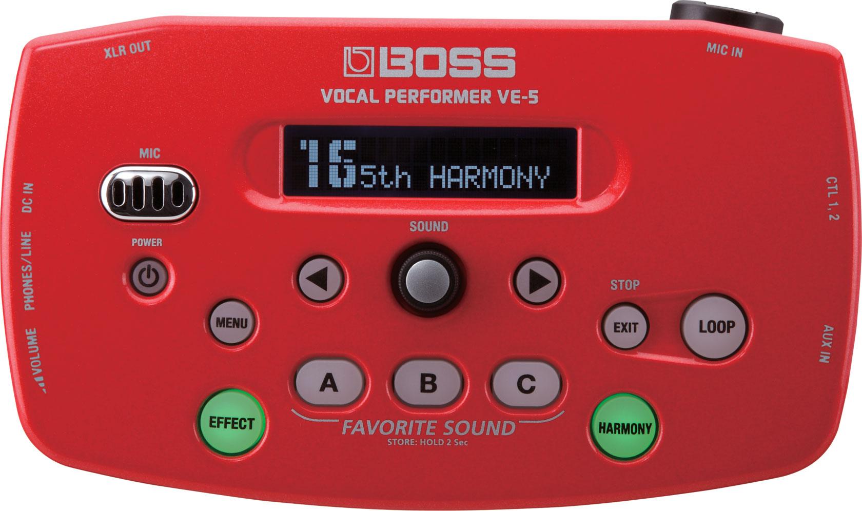 PROCESADOR DE EFECTOS BOSS VOZ VE-5-WH/RD - The Music Site