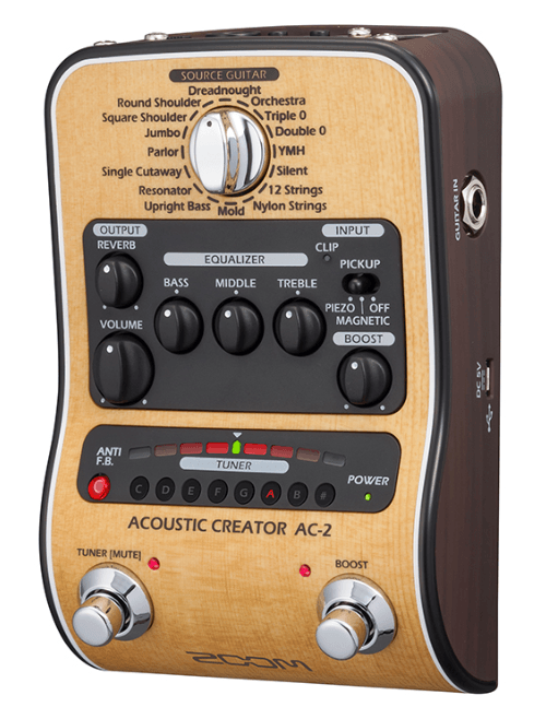 Procesador De Efectos Zoom Ac-2/120Gl Guit Acust - The Music Site