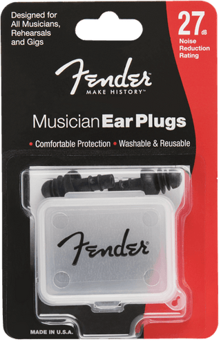 Tapa Oidos Fender Musician Series Ear Plugs, Black0990542000 - The Music Site