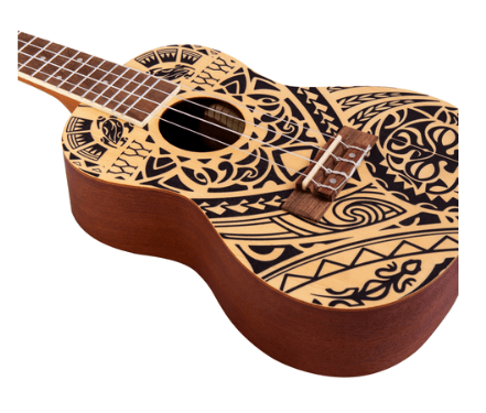 Ukulele Bamboo Concert U-Tribal-Sp - The Music Site