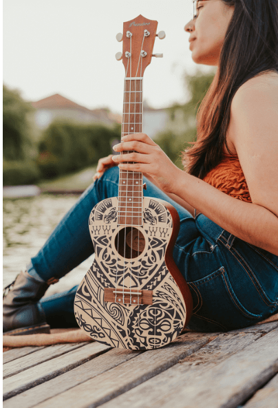 Ukulele Bamboo Concert U-Tribal-Sp - The Music Site