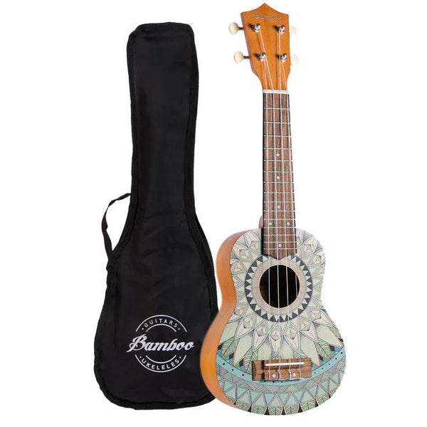 Ukulele Bamboo Soprano U-21-Jade - The Music Site